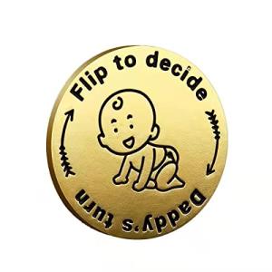Vbeca New Parents Decide Coins, New Baby Gifts for mom, dad Decide Coins for Women, Men, First Pregnancy mom and dad Make Christmas Birthday Gifts. by Vbeca