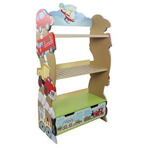 Fantasy Fields - Cracked Rose Thematic Kids Wooden Bookcase with Storage, Multi/None (W-10040A) by Teamson Design Corp.