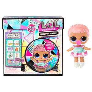 L.O.L. Surprise! Winter Chill Hangout Spaces Furniture Playset with Ice Sk8er Doll, 10+ Surprises with Accessories, for LOL Dollhouse Play- Collectible Toy for Kids, Gift for Girls Boys Ages 4 5 6 7+ from MGA Entertainment