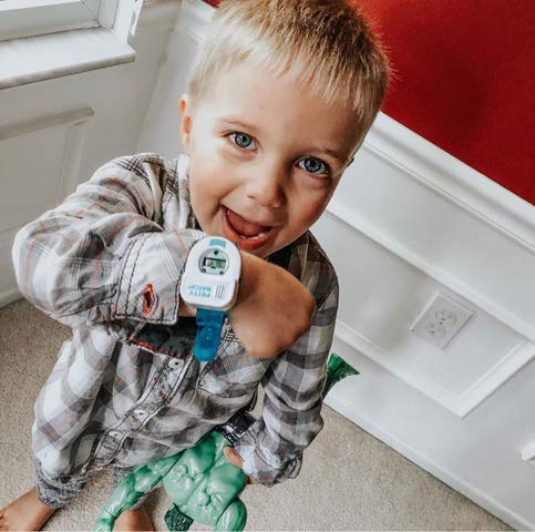 Potty Time: The Original Potty Watch | Water Resistant | Toilet Training Aid, Set Automatic Timers with Music for Gentle Reminders, Plays Songs & Flashing Lights, (Women & U.S. Owned), Blue (Blue) by Potty Time