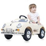 Kids Ride On Car with Remote Control â Classic Sports Car for Kids 6V Battery Powered Ride On Toys with Sound for Ages 3 â 6 by Lilâ Rider (Cream) from Trademark Global - Toys