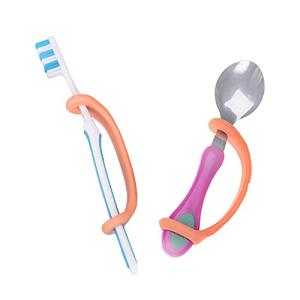 EazyHold Silicone Adaptive Aid (Youth to Small Handed Adult) for Individuals with Limited Hand Mobility, Cerebral Palsy, Stroke. Perfect for Occupational Therapy or Physical Therapy use (Orange - 5"- by EazyHold