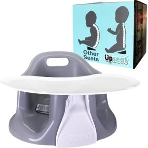 Upseat Baby Floor Seat Booster Chair for Sitting Up with Removable Tray for Meals and Playtime, Developed with Physical Therapists for Safe and Healthy Hip Development and Posture by Nuvate Inc. (The Upseat Company)