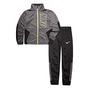 Nike Boy's Color Block Full Zip Hoodie and Jogger Pants Two-Piece Track Set (Little Kids) Black 6 Little Kids by Nike