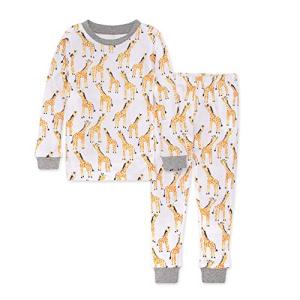 Burt's Bees Baby baby boys Pajamas, Tee Pant 2-piece Pj Set, 100% Organic Cotton and Toddler Pajama Bottoms, Giraffes, 3T US by Burt's Bees Baby