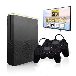 MJKJ Retro Game Console , 4K HDMI TV Output Video Game Console Built-in 843 Classic Game Console with 2PCS Joystick - Black by MEEPHONG