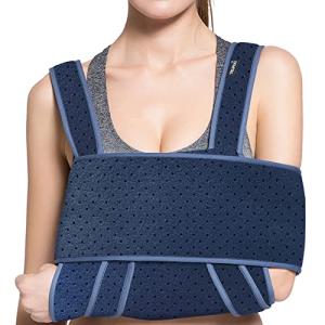 VELPEAU Arm Sling Shoulder Immobilizer - Can Be Used During Sleep - Rotator Cuff Support Brace - Adjustable Medical Sling for Broken & Fractured Bones, Dislocation, Sprains, Strains & Tears (Large) from 