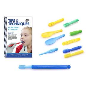 ARK's Z-Vibe Sensory Oral Motor Kit - Ultimate kit with Most Popular Tips, Exercise Book, and Storage case from ARK Therapeutic
