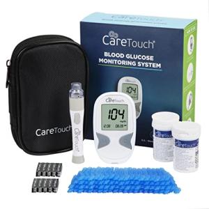 Care Touch Diabetes Testing Kit â Blood Glucose Meter, 100 Blood Test Strips, 1 Lancing Device, 30 gauge Lancets - 100 count and Carrying Case by Future Diagnostics USA