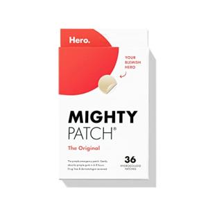 Mighty Patch Original from Hero Cosmetics - Hydrocolloid Acne Pimple Patch for Zits and Blemishes, Spot Treatment Stickers for Face and Skin, Vegan and Cruelty Free (36 Count) by Mighty Patch