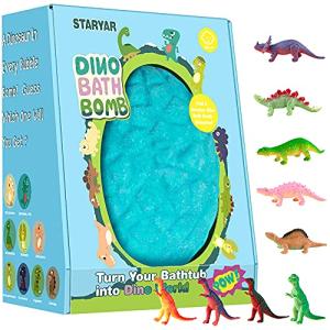 Bath Toys,XXXL Bath Bombs for Kids with Surprise Toys Inside, Dinosaur Egg Bubble Bath Bombs Gift Set,Birthday Christmas Holiday Gift for Girls and Boys from STARYAR
