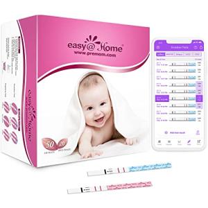 Easy@Home 50 Ovulation Test Strips and 20 Pregnancy Test Strips Combo Kit, (50 LH + 20 HCG) by Easy@Home