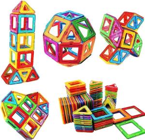 Rock Goldfish Magnetic Blocks Building Toys for Kids, Magnetic Tiles STEM Kit Educational Stacking Blocks Toys for Boys and Girls(X-26) by Rock Goldfish