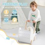 Crown Children 2-in-1 Baby Learning Walker Wooden Strollers with Blocks - Toddler Baby Push Walker Toys with Wheels for Girls Boys 1-3 Years Old, Wagon Toy Walkers Sturdy Construction (Boat) from Hangzhou Huanyu Toys Co.,Ltd