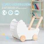 Crown Children 2-in-1 Baby Learning Walker Wooden Strollers with Blocks - Toddler Baby Push Walker Toys with Wheels for Girls Boys 1-3 Years Old, Wagon Toy Walkers Sturdy Construction (Boat) from Hangzhou Huanyu Toys Co.,Ltd