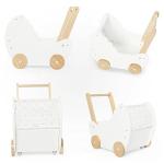 Crown Children 2-in-1 Baby Learning Walker Wooden Strollers with Blocks - Toddler Baby Push Walker Toys with Wheels for Girls Boys 1-3 Years Old, Wagon Toy Walkers Sturdy Construction (Boat) from Hangzhou Huanyu Toys Co.,Ltd
