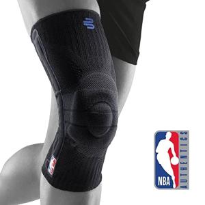 Bauerfeind Sports Knee Support NBA - Officially Licensed Basketball Brace with Medical Compression - Sleeve Design with Omega Gel Pad for Pain Relief & Stabilization (Black, XS) from Bauerfeind