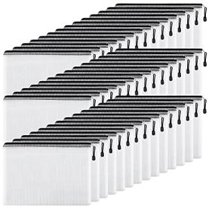 EOOUT 42pcs Mesh Zipper Pouch, Black Waterproof Zipper Bags for Organizing Storage, Letter Size/A4 Size Puzzle Bag, Zipper File Bags for Board Games and School Office Supplies by EOOUT