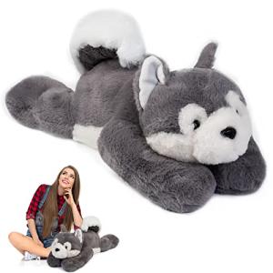 YANGTTOK Huskies Weighted Stuffed Animals for Anxiety, Weighted Plush Animals for Adults Kids, Soft Weighted Stuffed Animals for 13.8-30 Inches (30IN-3.2LB) by YANGTTOK