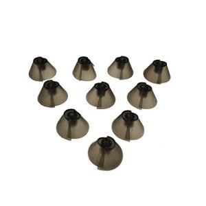 GN Resound Sure Fit Hearing Aid Standard Receiver Tulip Domes Dark Gray Split Ear Rub Piece Comfortable BTE Hearing Amplifier PSAP Kit Ear Tips Invisible, Perfect for Open Air (Open fit) (10 pcs) from Jungle Care