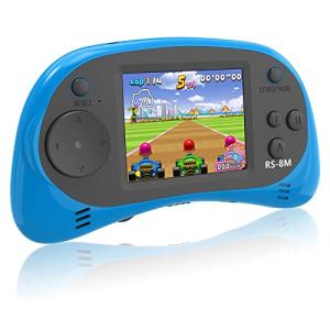 E-MODS GAMING Kids Handheld Games 16 Bit Retro Video Games Console with 220 HD Electronic Games - 2.5'' LCD Portable Travel Games Entertainment Gifts for Boys Girls Ages 4-12 (Sky Blue) by E-MODS GAMING
