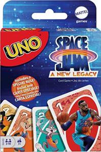 UNO Space Jam: A New Legacy Themed Card Game Featuring 112 Cards with Movie Graphics, Kid, Movie & Sports Fan Gift Ages 7 Years & Older. by Mattel