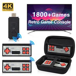 VAOMON Retro Game Console, 4K HD HDMI Output Video Game Console,Built in 1800+ Retro Video Games, 2 Classic Wireless Controllers, Plug and Play Games Console, Ideal Gift for Kids(1800+Games) from vaomon