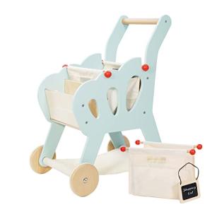 Le Toy Van - Educational Wooden Toy Role Play Grocery Store Shopping Trolley | Boys Or Girls Pretend Play Supermarket Playset - for Ages 3+ by Le Toy Van
