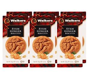 Walkers Shortbread Stem Ginger Scottish Cookies, 5.3 Ounce Box (Pack of 6) from Walkers Shortbread