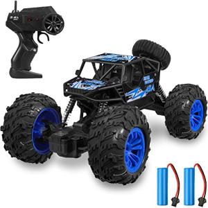 YEZI RC Car 1:18 Large Scale, 2.4Ghz All Terrain Waterproof Remote Control Truck with 2 Batteries,4x4 Electric Rapidly Off Road Car for, Remote Control Car for Kids Boys and Adults by YEZI