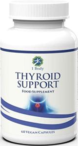 Thyroid Support SupplementÂ with IodineÂ - Energy & Focus Formula - VegetarianÂ & Non-GMOÂ - Vitamin B12 Complex, Zinc, Selenium, Ashwagandha, Copper, Coleus Forskohlii & More 30 Day Supply from 1 Body