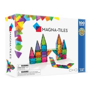 Magna-Tiles 100-Piece Clear Colors Set, The Original Magnetic Building Tiles For Creative Open-Ended Play, Educational Toys For Children Ages 3 Years + from School Specialty