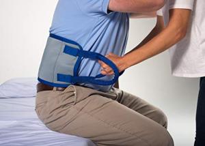 Patient Aid Transfer Sling - Moving Assist Hoist Gait Belt Harness Device with Heavy Duty 400lb Weight Capacity, Padded Handles, Extended Length & Width - 8" x 23.5", Slip-Proof Lining by Patient Aid