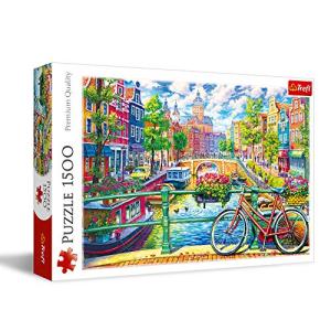TREFL 1500 Piece Jigsaw Puzzles, Amsterdam Canal, Colorful Puzzle of The Netherlands, European Puzzle, Adult Puzzles, Trefl 26149 by Trefl