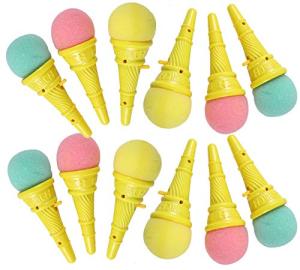 Bulk 12 Small Ice Cream Cone - Shooter Popper Toy - Foam Ball Shoots from Cone - Launcher Novelty Toy (1 Dozen) by Curious Minds Busy Bags LLC