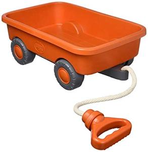 Green Toys Wagon, Orange CB - Pretend Play, Motor Skills, Kids Outdoor Toy Vehicle. No BPA, phthalates, PVC. Dishwasher Safe, Recycled Plastic, Made in USA. by Green Toys