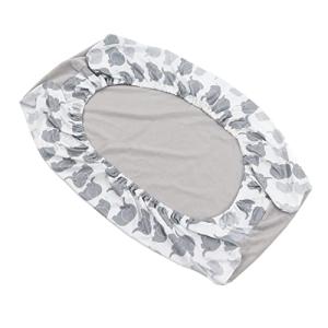 Baby Changing Pad Cover, Safe Comfortable Cotton Fabrics Diaper Change Table Sheets Portable Changing Pads for Infants Diapering (Gray Elephant, Gray Plush) by SUNGOOYUE