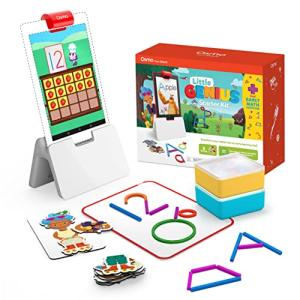 Osmo - Little Genius Starter Kit for Fire Tablet + Early Math Adventure - Valentine Toy/Gift - 6 Educational Games-Counting, Shapes & Phonics-STEM Gifts-Ages 3 4 5(Osmo Fire Tablet Base Included) by Osmo