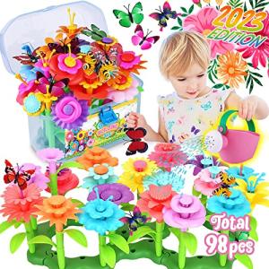 Innorock Flower Garden Building Toy for Kids - STEM Toys Pretend Play Gardening Activity Playset for Girls and Boys - Flowers Stacking Learning Games Gift for Toddlers Age 3 4 5 6 7 Years Old from Innorock