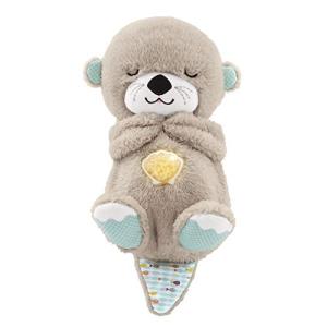 Fisher-Price Sound Machine Soothe 'N Snuggle Otter Portable Plush Baby Toy with Sensory Details Music Lights & Rhythmic Breathing Motion by Fisher-Price
