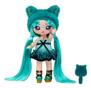 Na! Na! Na! Surprise Sweetest Gemsâ¢ Emery Moss 7.5" Fashion Doll Emerald Birthstone Inspired with Teal Hair, Smocked Satin Dress & Brush, Poseable, Great Toy Gift for Girls Boys Ages 5 6 7 8+ Years from MGA Entertainment