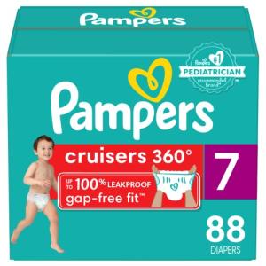Diapers Size 7, 88 Count - Pampers Pull On Cruisers 360Â° Fit Disposable Baby Diapers with Stretchy Waistband, (Packaging & Prints May Vary) from AmazonUs/PRFY7