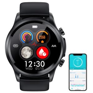 Yowow BIT Fitness Activity Monitor Watch,Heart Rate,Blood Oxygen,Blood Pressure,Blood Sugar, Sleep Tracking, Body Temperature,HRV,Heart Health Analysis from Yowow BIT