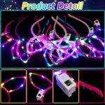 120 Pcs Glow in the Dark Party Supplies 60 Light up Glasses 20 LED Cat Ear Headband 20 LED Rabbit Ear Hair Accessories 20 Glow Crown Tiara Hairband for Neon Holiday Birthday Halloween Christmas Party from Yunsailing