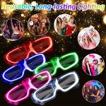 120 Pcs Glow in the Dark Party Supplies 60 Light up Glasses 20 LED Cat Ear Headband 20 LED Rabbit Ear Hair Accessories 20 Glow Crown Tiara Hairband for Neon Holiday Birthday Halloween Christmas Party from Yunsailing