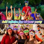 120 Pcs Glow in the Dark Party Supplies 60 Light up Glasses 20 LED Cat Ear Headband 20 LED Rabbit Ear Hair Accessories 20 Glow Crown Tiara Hairband for Neon Holiday Birthday Halloween Christmas Party from Yunsailing