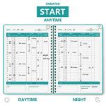Baby's Daily Log Book - Baby Care Planner for Newborns with 152 Easy to Fill Pages,Tracking Feed,Sleeping,Diaper,Awake Time to take Good Care of Your Newborn Baby's - Teal PU Cover by Cheericome
