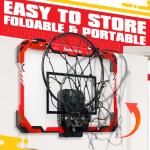 BELLOCHIDDO Basketball Hoop Indoor for Kids and Adults - Mini Basketball Hoop with Electronic Scorerboard and 3 Balls, Over The Door Basketball Hoop Indoor for Wall Bedroom and Office from 