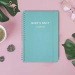 Baby's Daily Log Book - Baby Care Planner for Newborns with 152 Easy to Fill Pages,Tracking Feed,Sleeping,Diaper,Awake Time to take Good Care of Your Newborn Baby's - Teal PU Cover by Cheericome