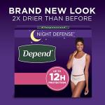Depend Night Defense Adult Incontinence Underwear for Women, Disposable, Overnight, Small, Blush, 64 Count, Packaging May Vary by Kimberly-Clark Corp.